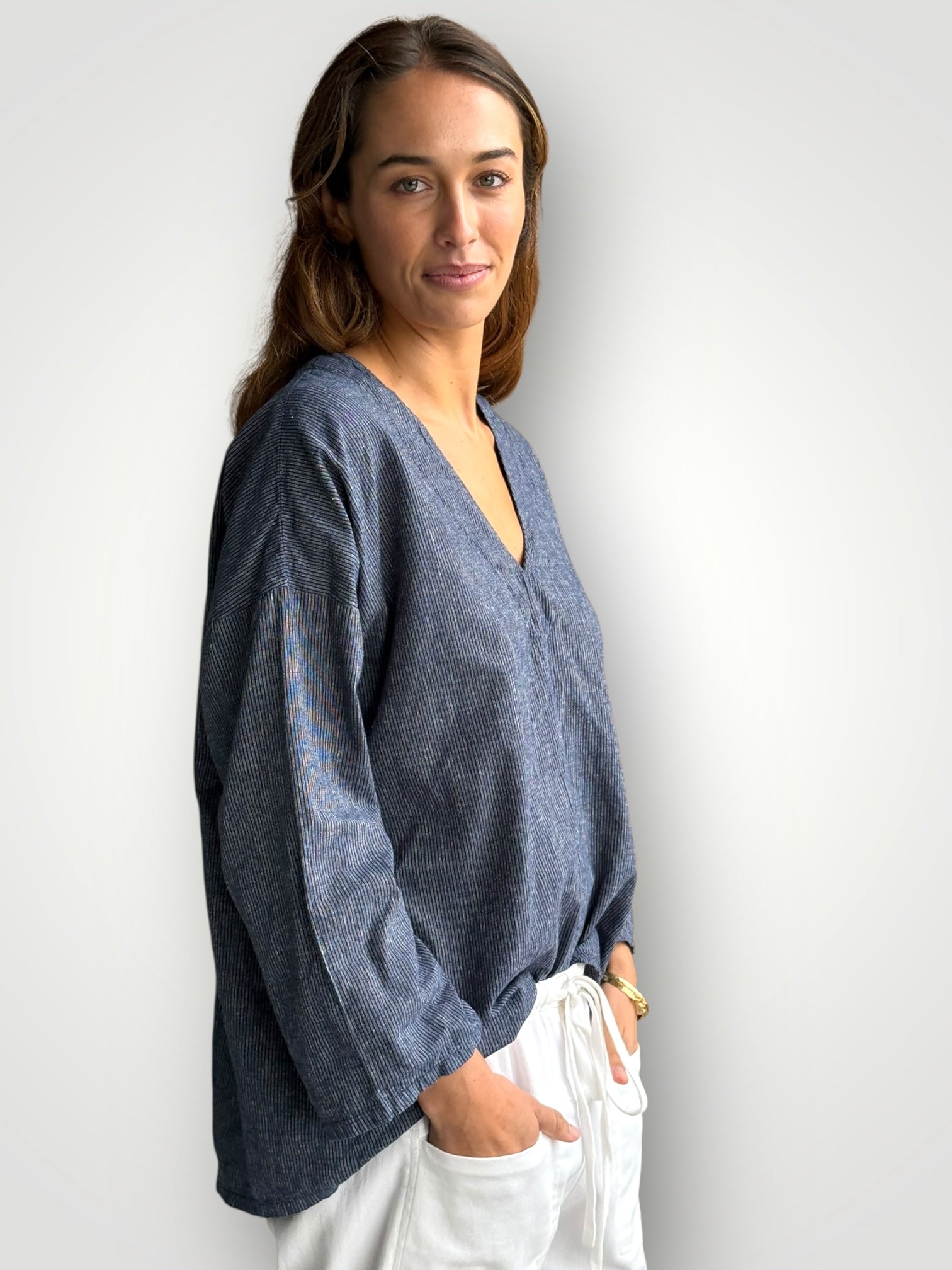 paige top - fine navy stripe Apparel