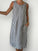 becky dress - charcoal stripe linen Apparel