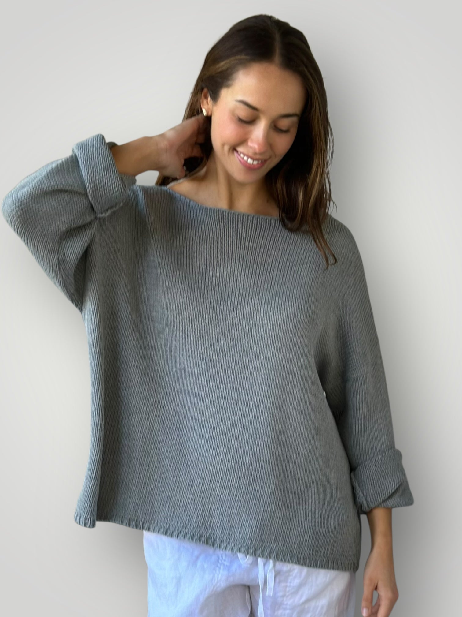 ashton jersey - slate grey cotton Apparel