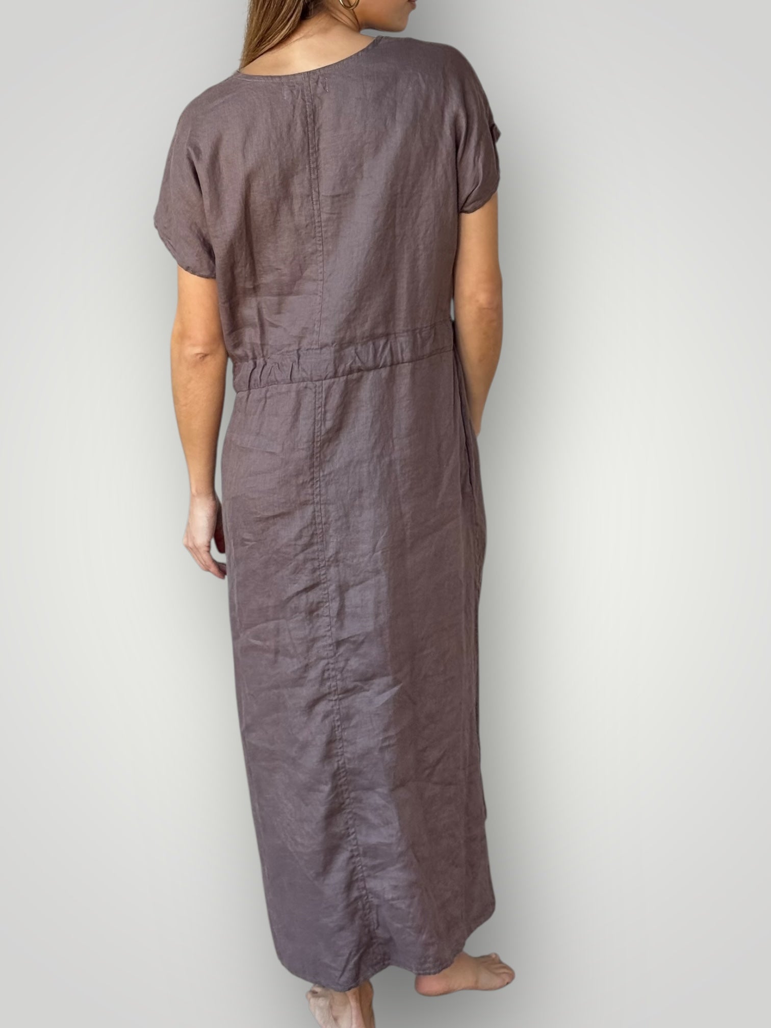 harper dress - soil linen Apparel