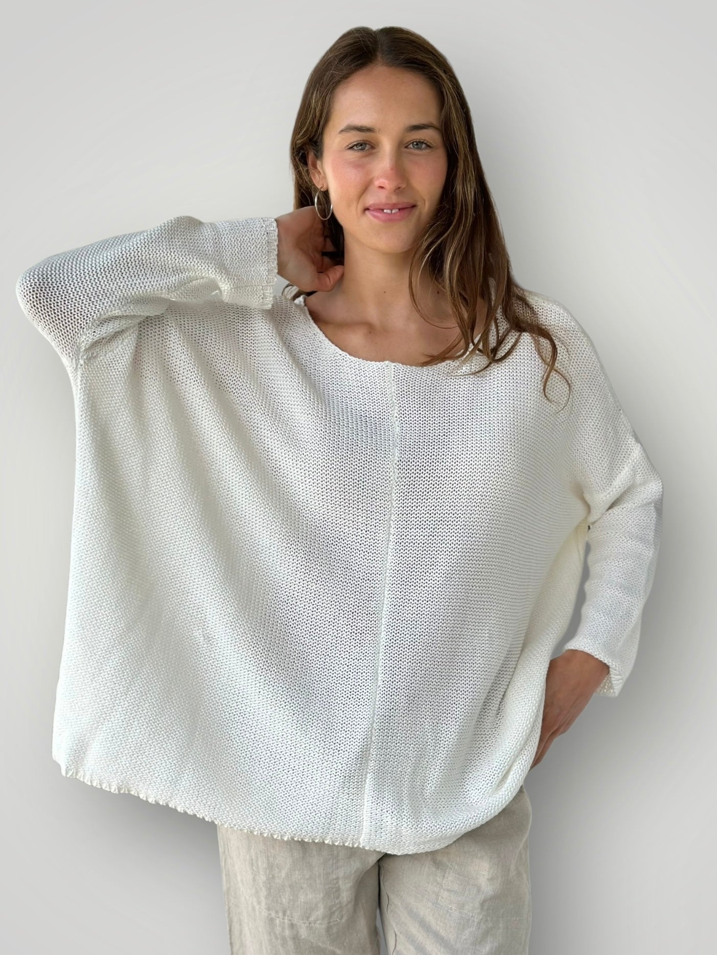 stella jersey - warm white cotton knit Apparel