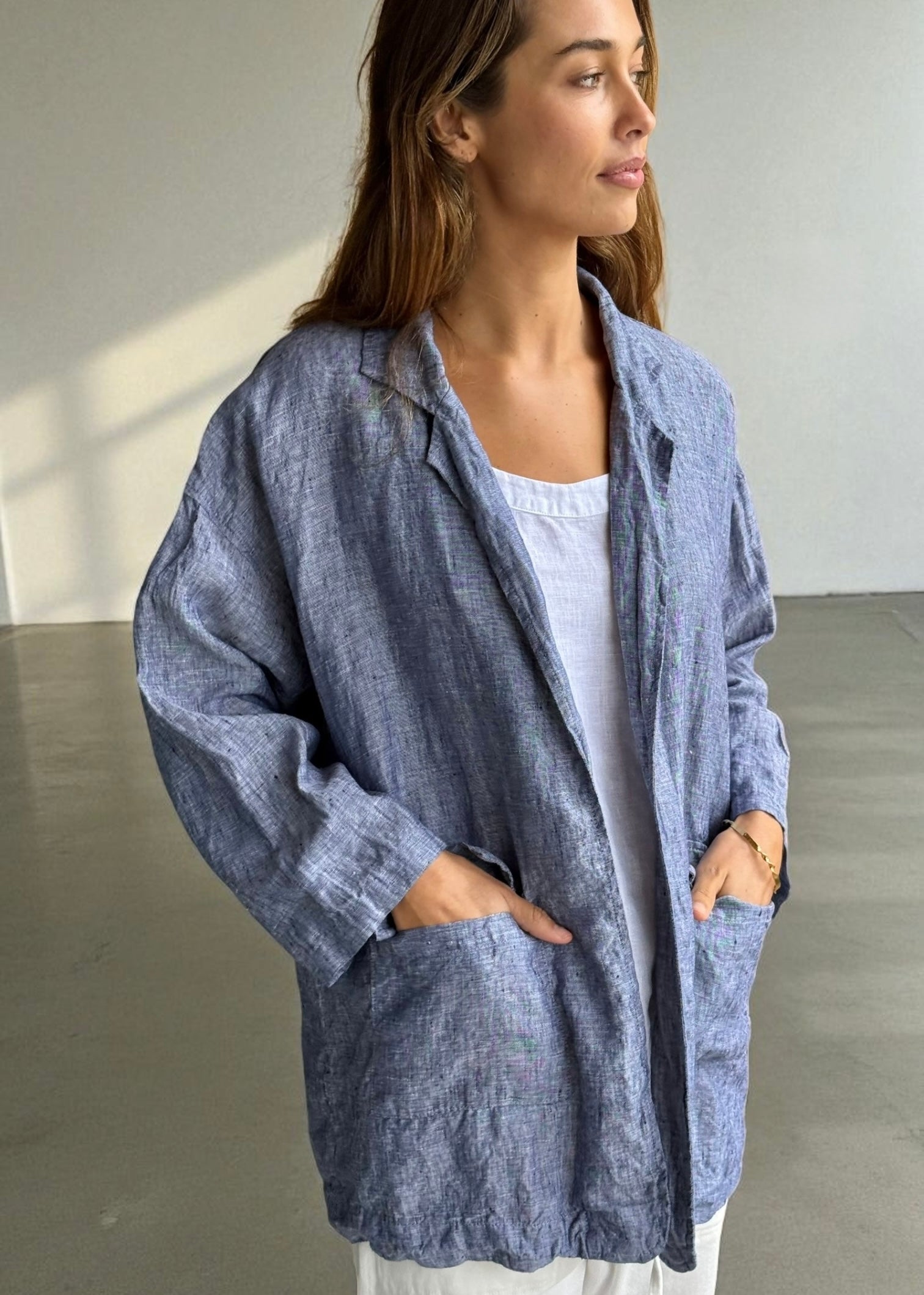 eden blazer - chambrey linen Shirts