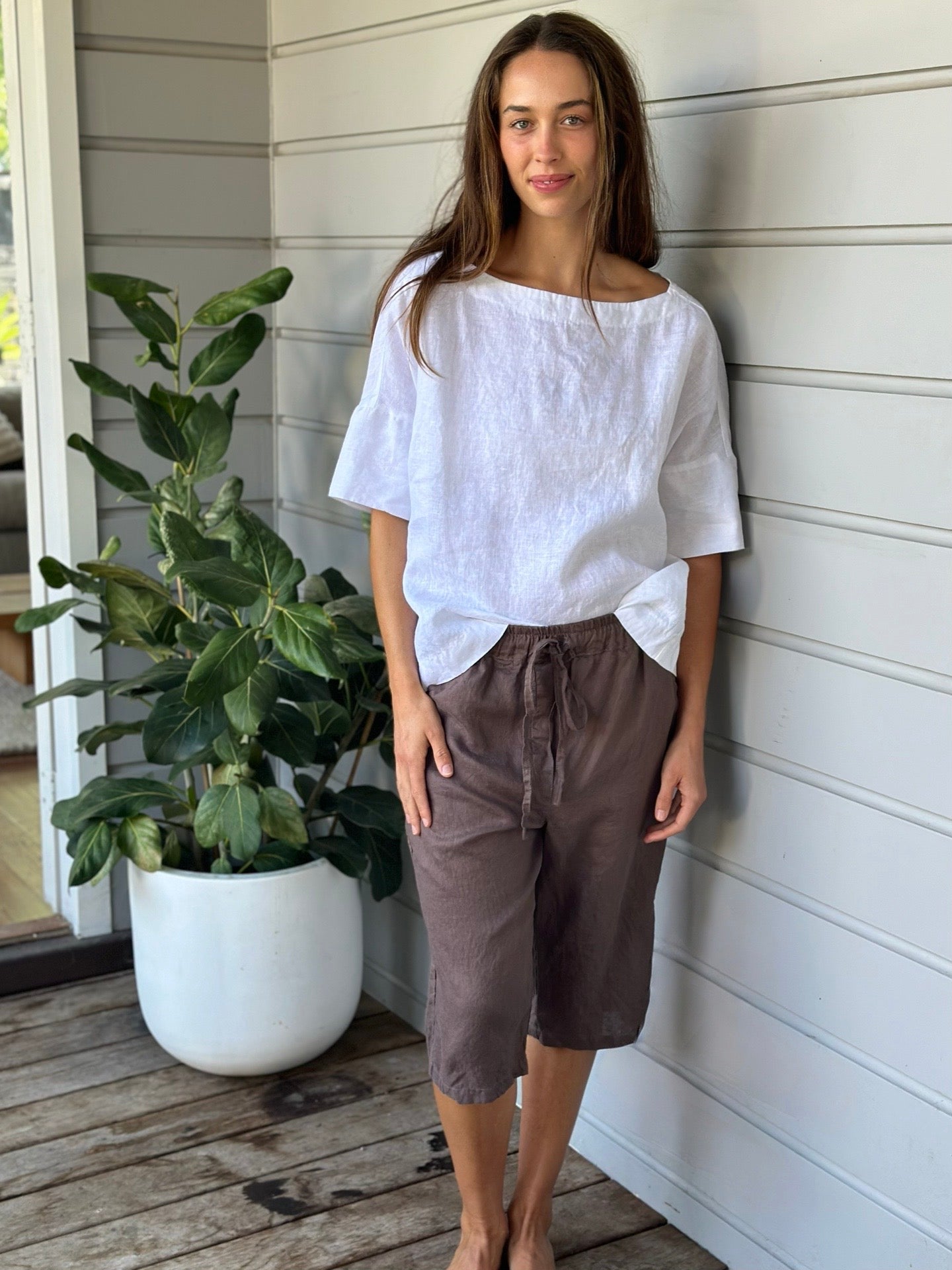 linen shorts