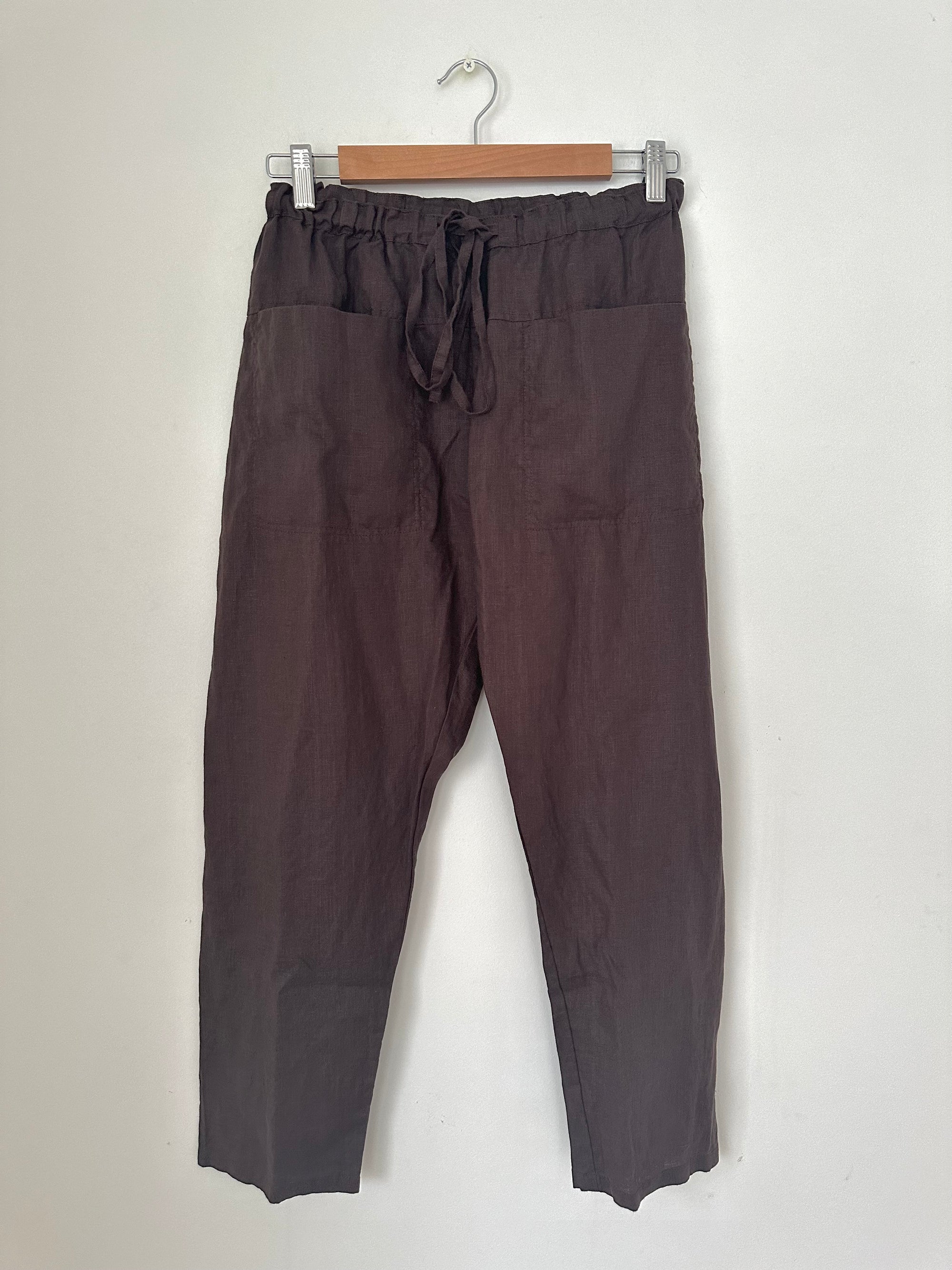 jessie pants - chocolate linen Apparel  