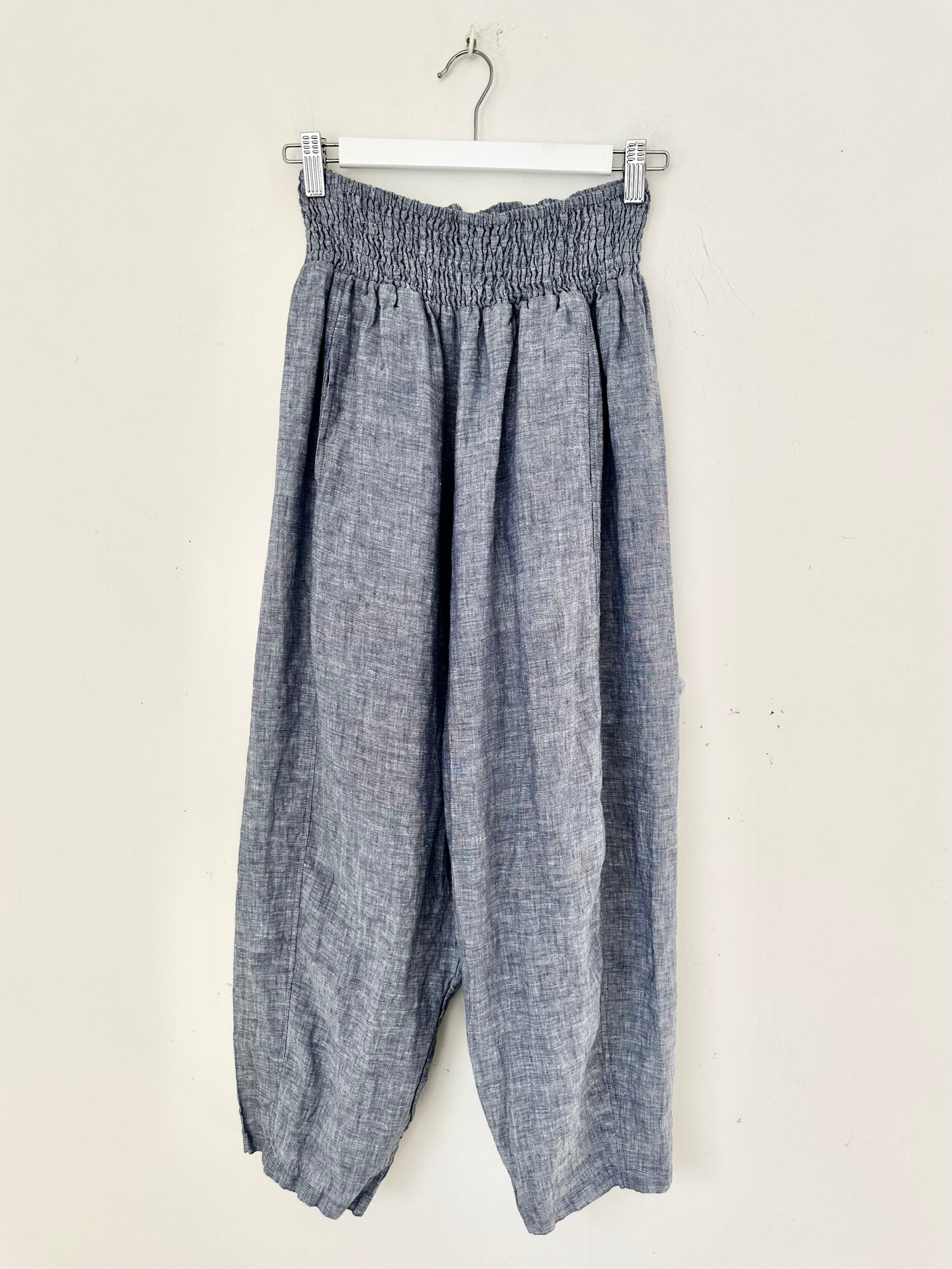 frankie pants - denim chambray linen Apparel