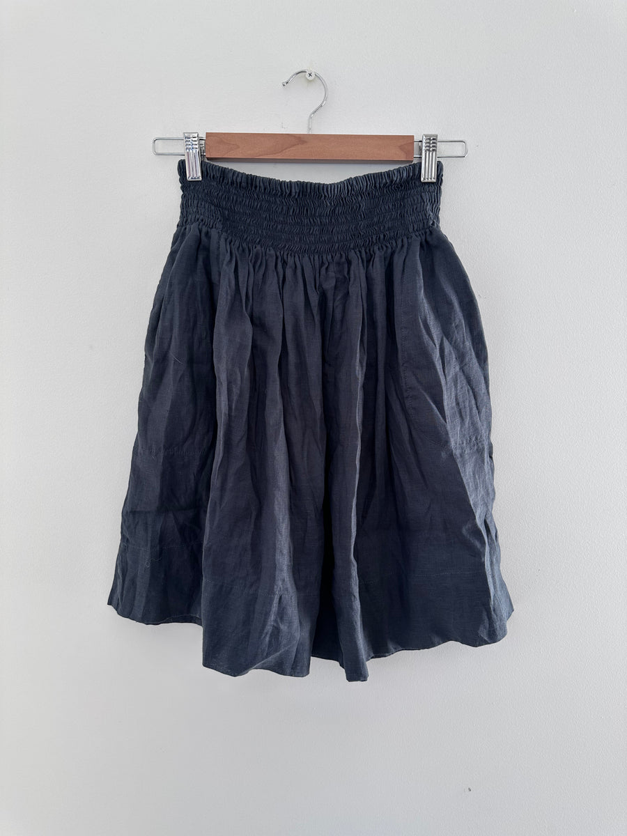 zoe skirt - charcoal linen – frockk