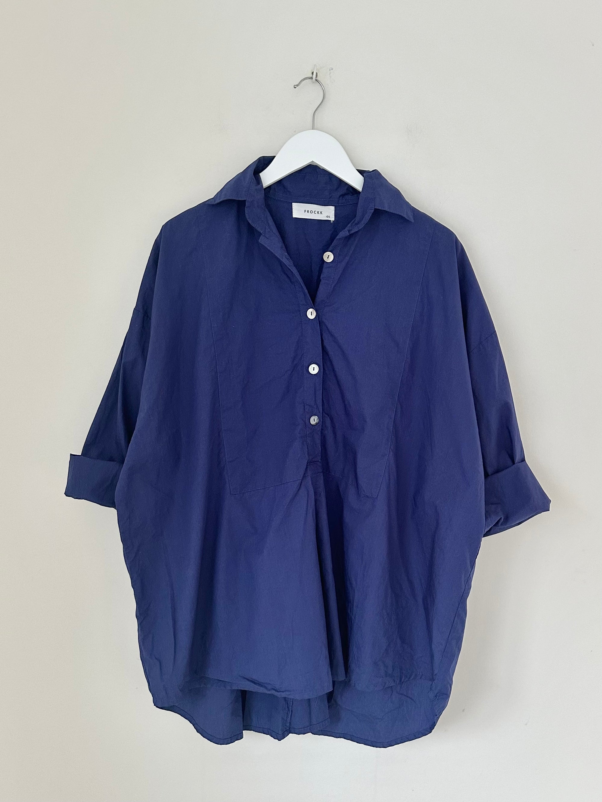 megan shirt - blue dusk cotton Apparel  