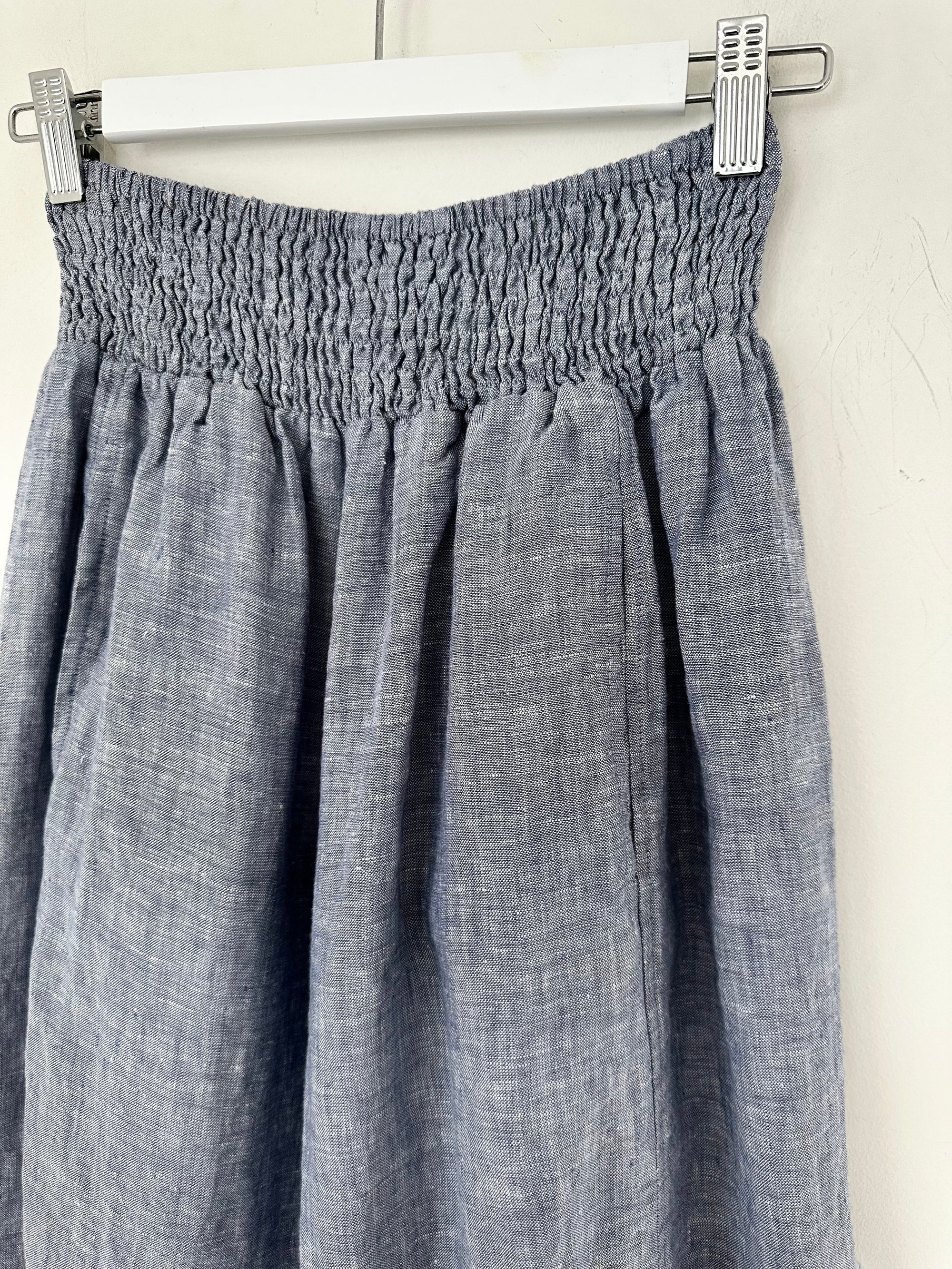 frankie pants - denim chambray linen Apparel