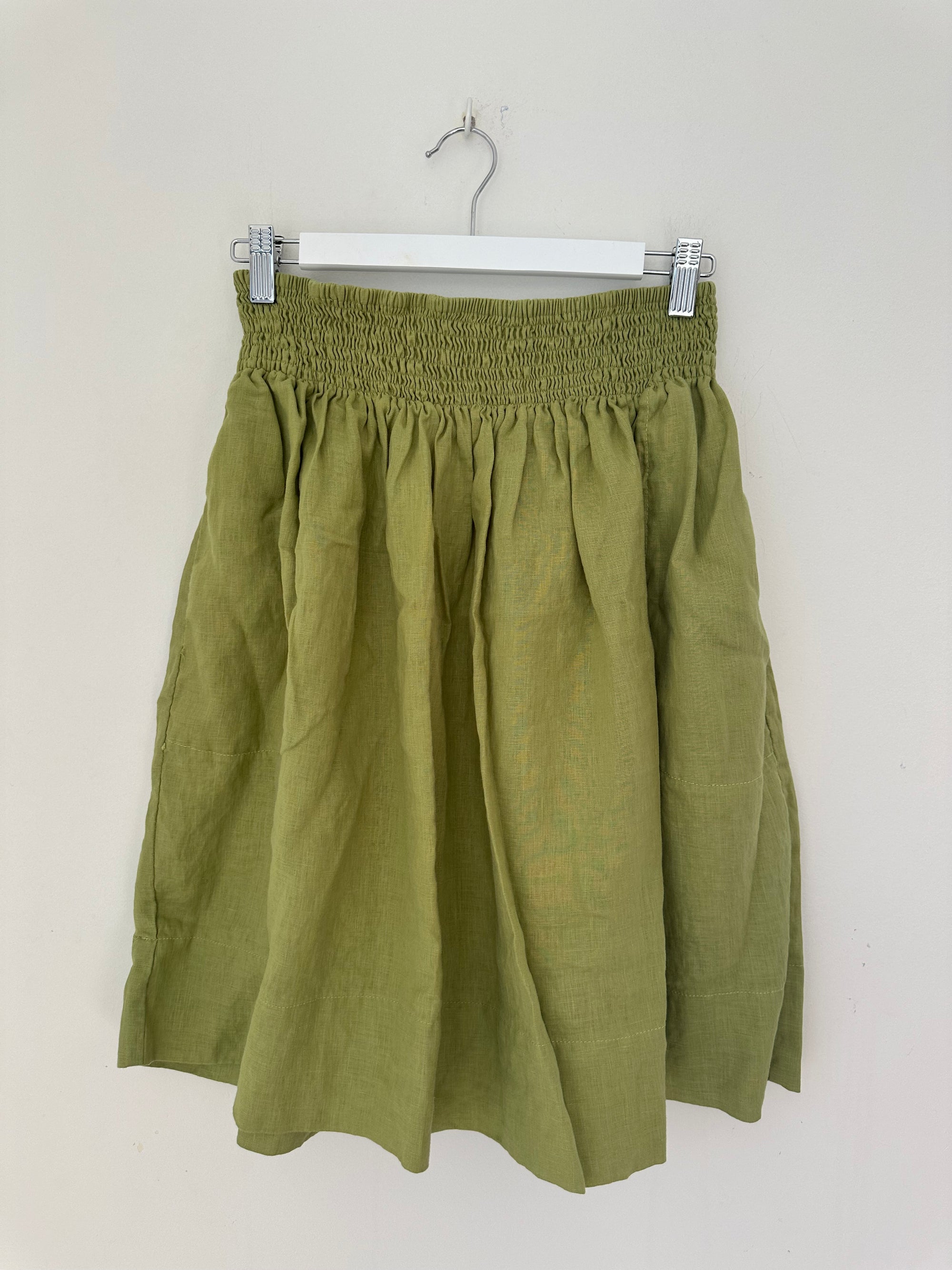 zoe skirt - avocado linen Apparel  