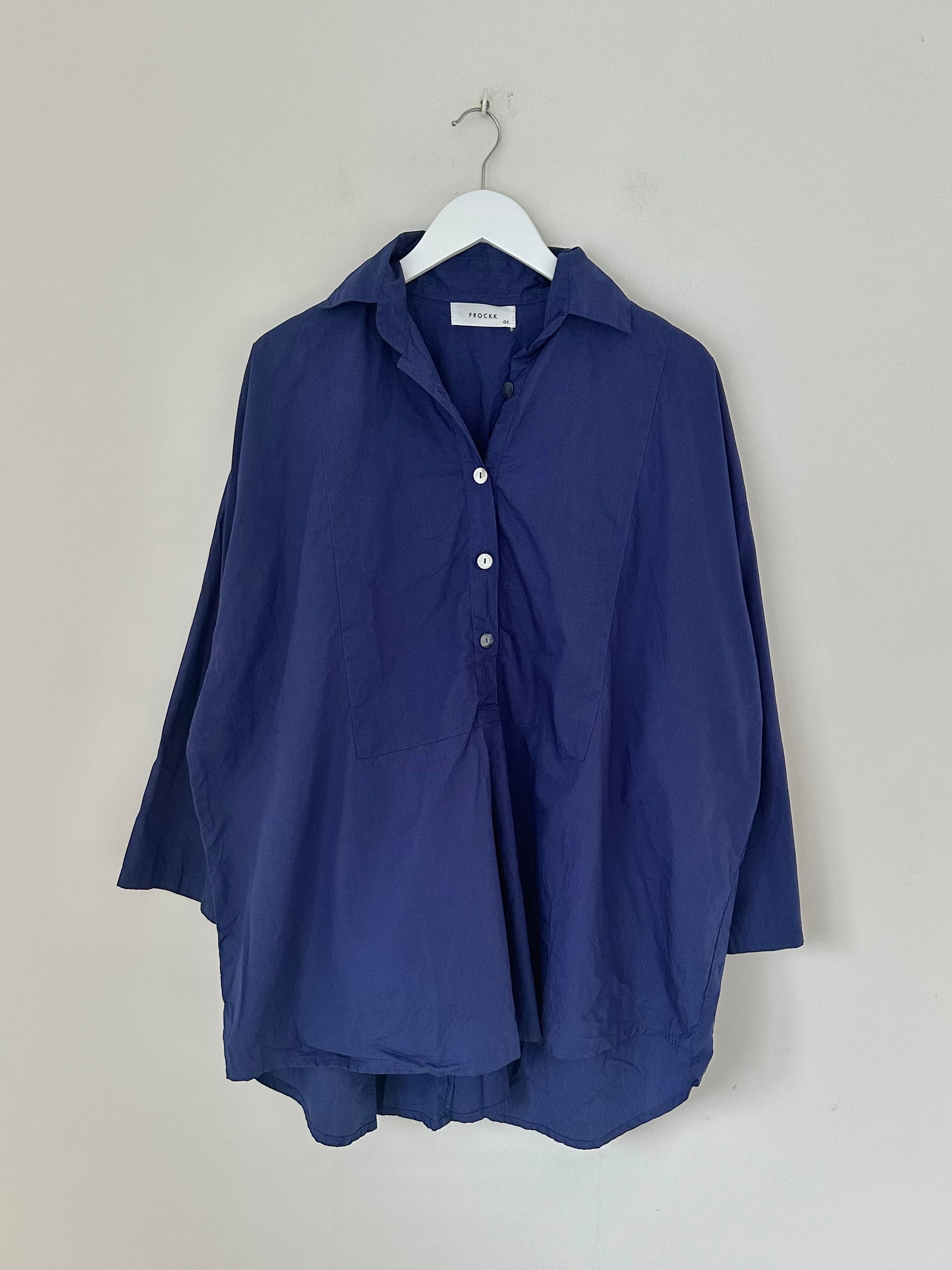 megan shirt - blue dusk cotton Apparel  