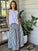 lulu skirt-navy stripe linen Apparel