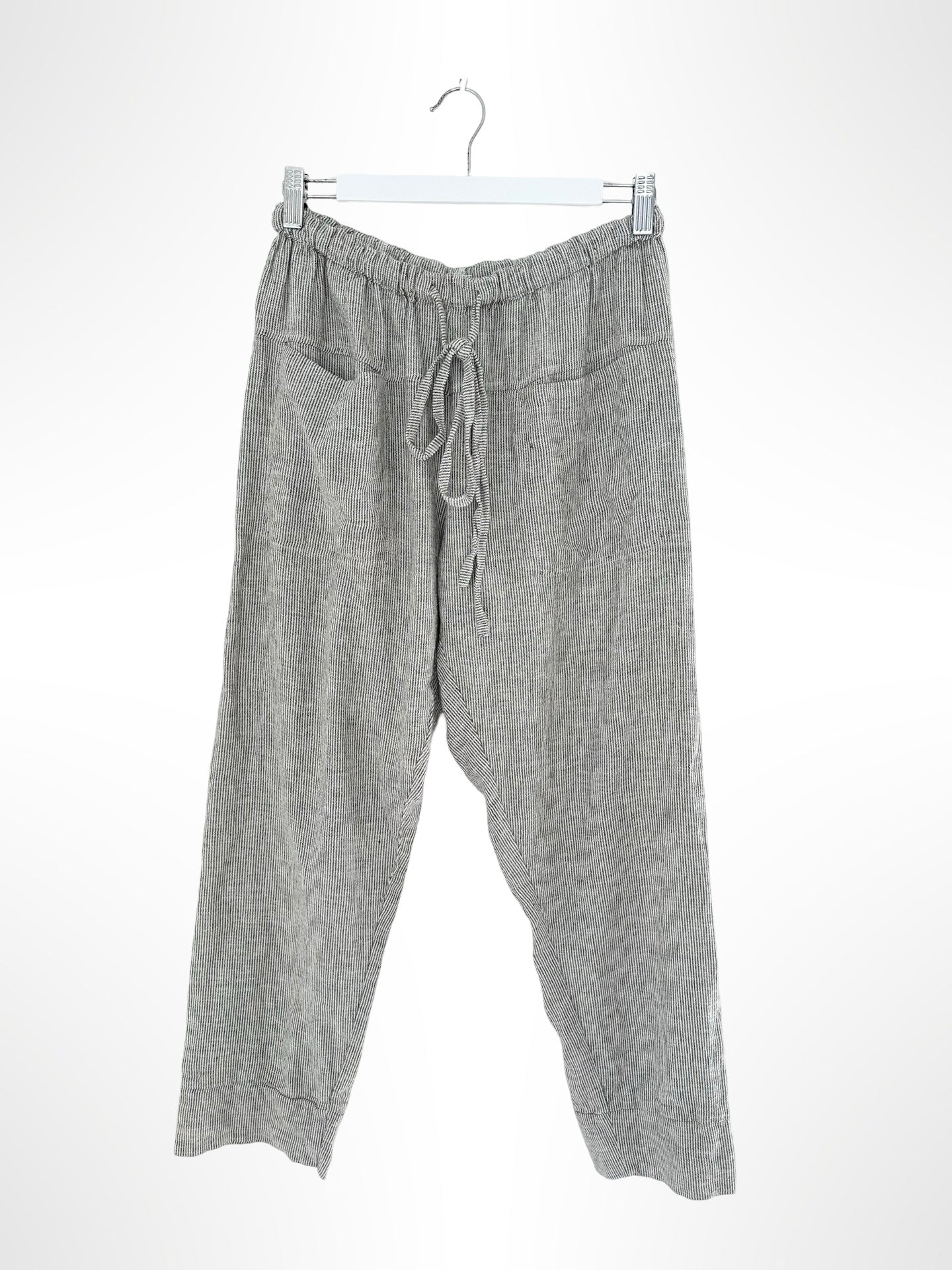 darcy pants - fine grey stripe linen Apparel