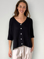 alex cotton knit cardi-black Apparel