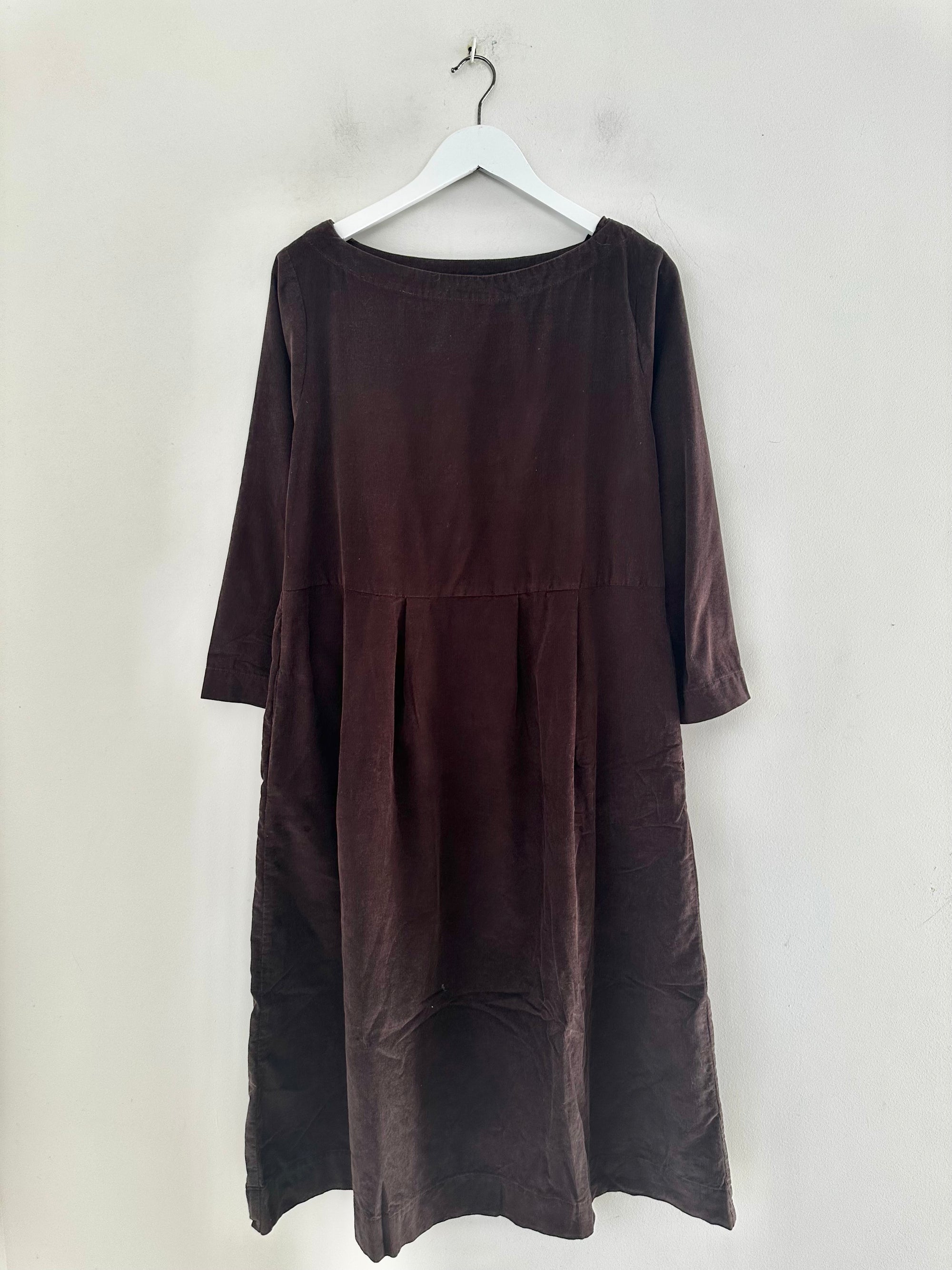 laura dress - chocolate cord