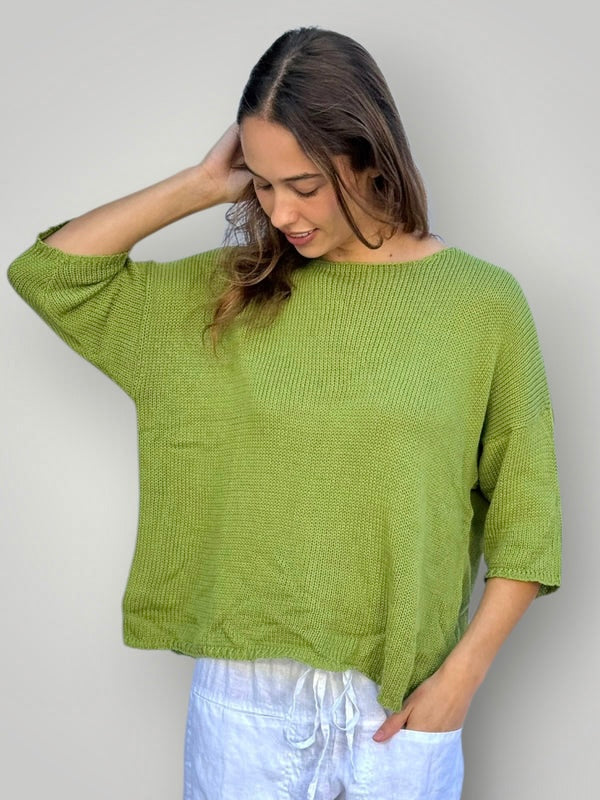 alex top - avocado cotton knit Apparel