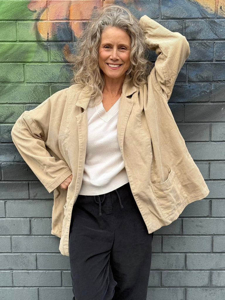 albert blazer - natural beige corduroy Shirts