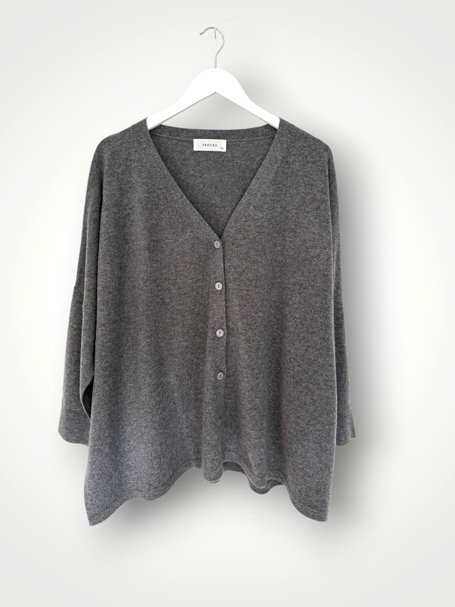 boyfriend cashmere cardigan -dark grey Apparel