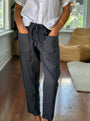 jessie pant-charcoal linen Apparel  