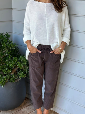 darcy pants - chocolate cord Apparel
