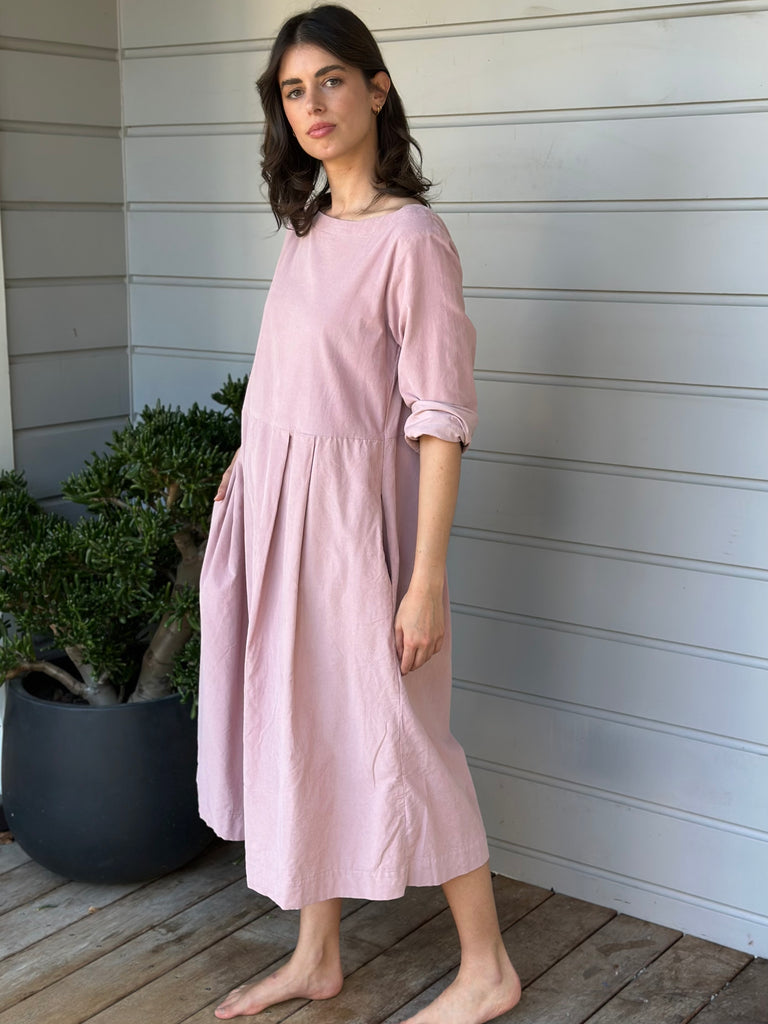 laura dress - dusty pink cord