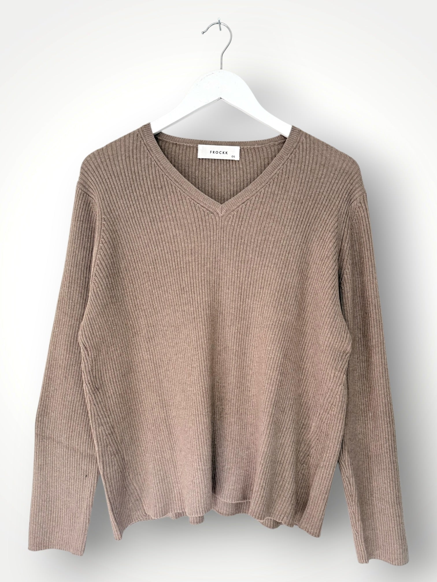 georgia v neck ribbed - cashew General
