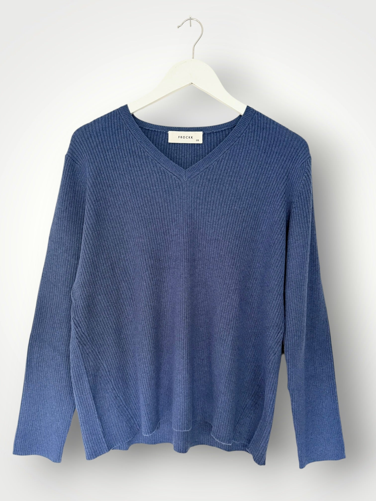 georgia v neck ribbed - denim General