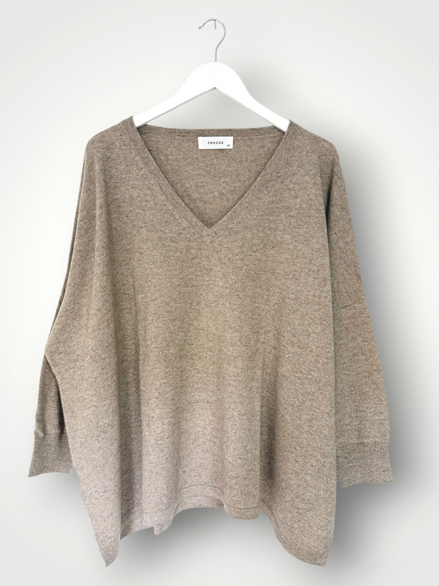 boyfriend v cashmere knit -natural Apparel