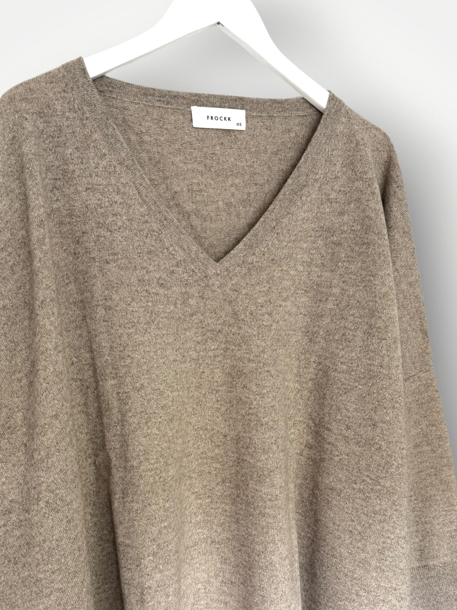 boyfriend v cashmere knit -natural Apparel