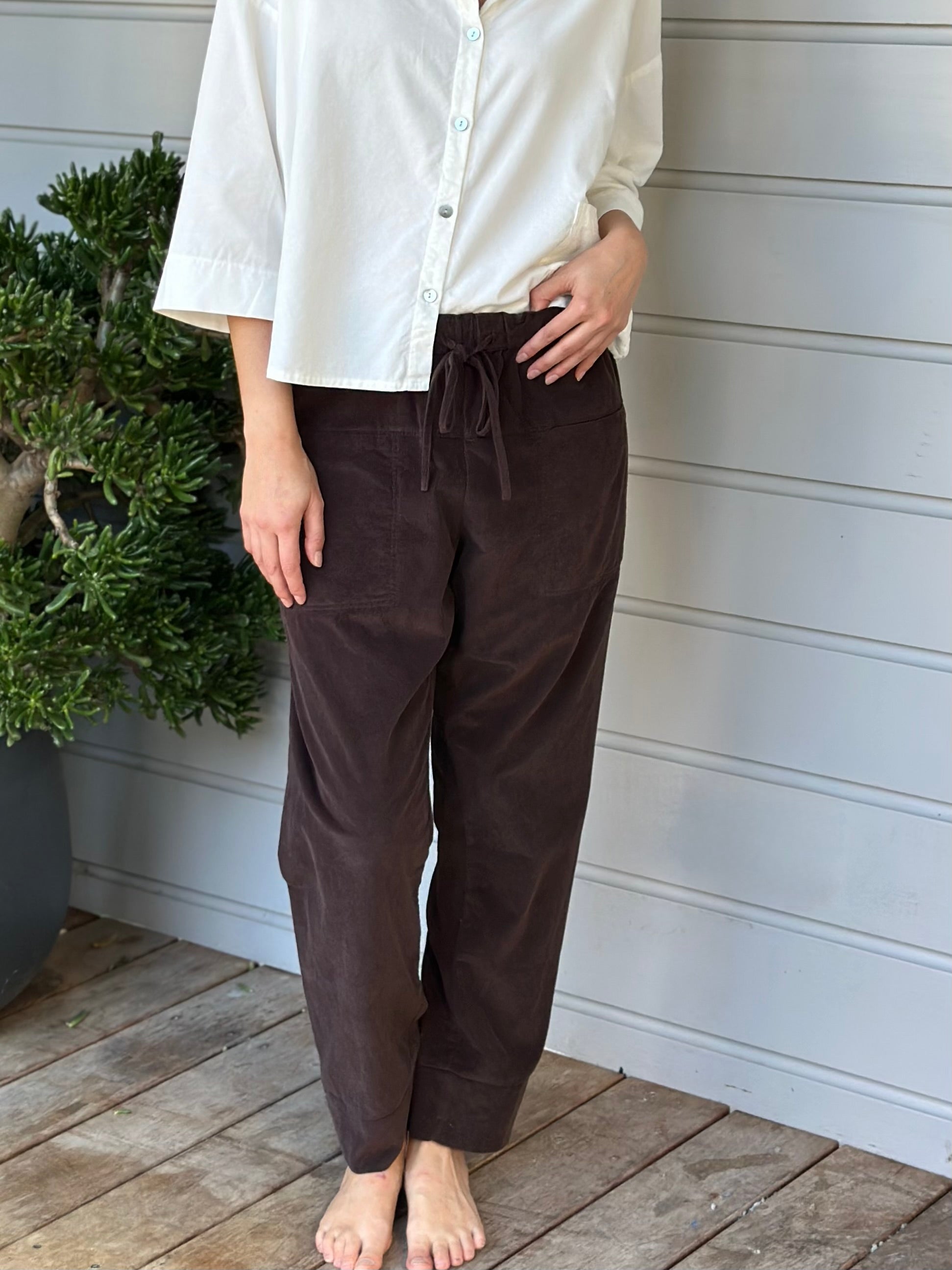 darcy pants - chocolate cord Apparel