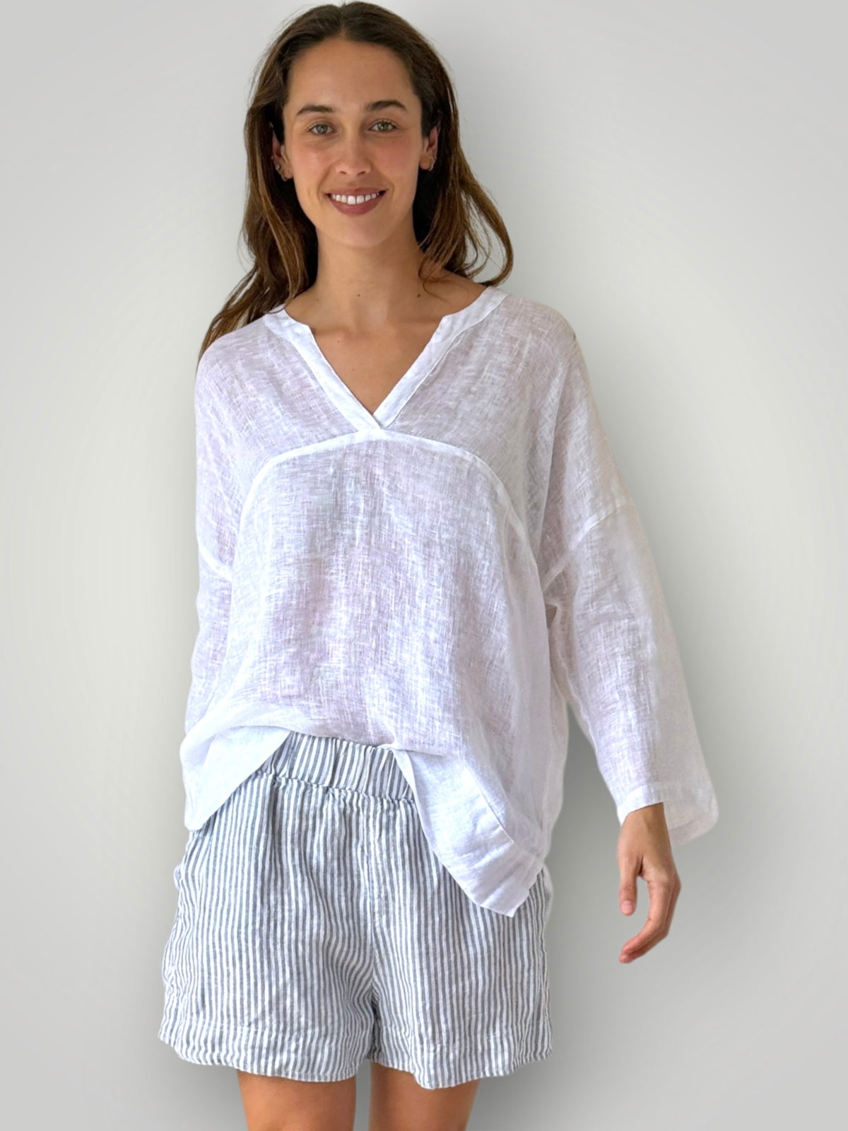 francis top-white linen gauze Apparel