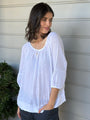 julia top-white linen Apparel