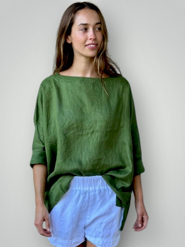 avril top-moss linen Apparel