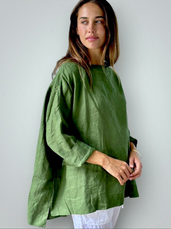 avril top-moss linen Apparel