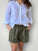 abbey short - army linen Apparel