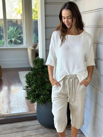 billy short-natural linen Apparel  