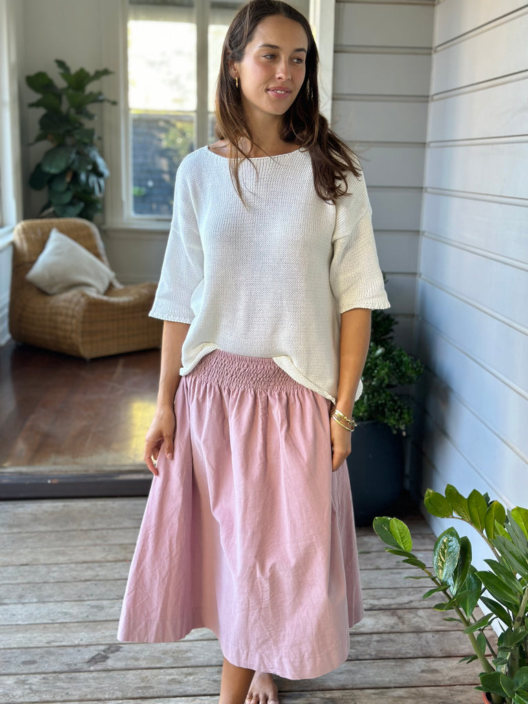 lola skirt - dusty pink cord Apparel  