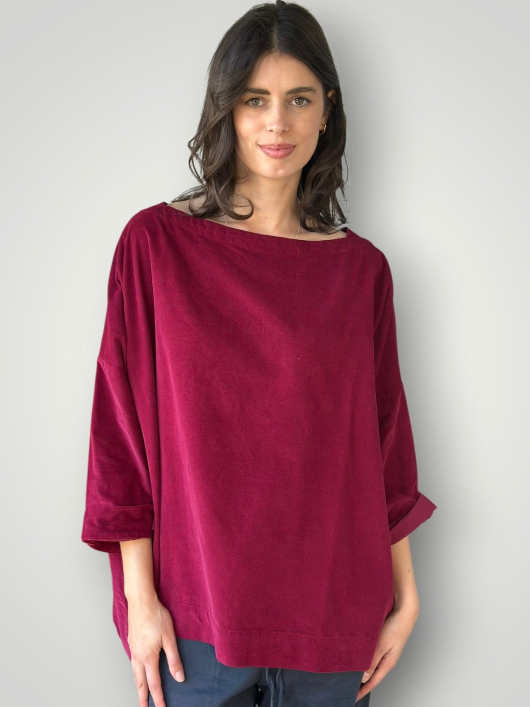 avril top -merlot cord Apparel