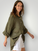 megan shirt - army linen Apparel
