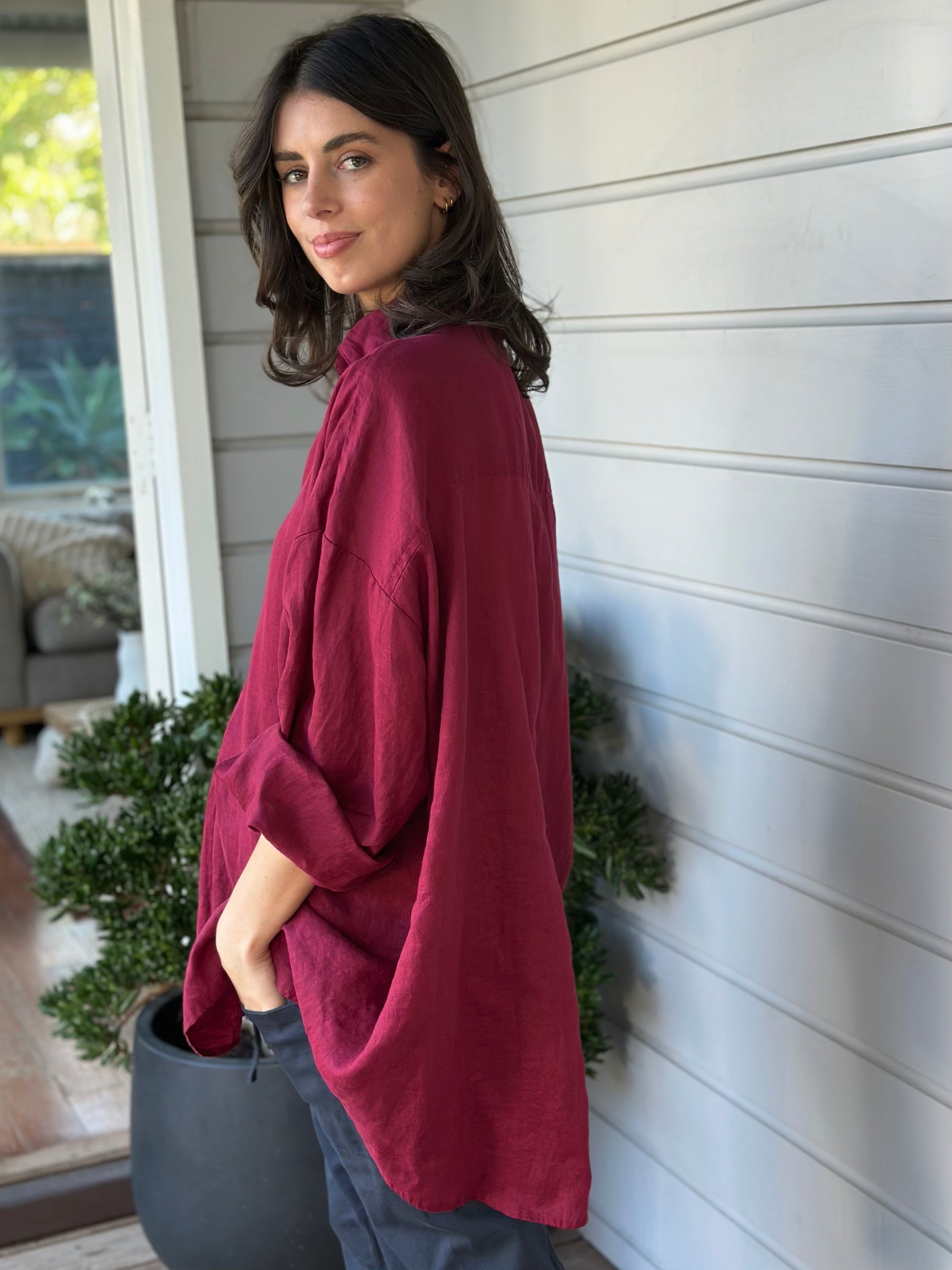 avril top - merlot cord Apparel