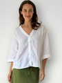 raine shirt - white linen Apparel