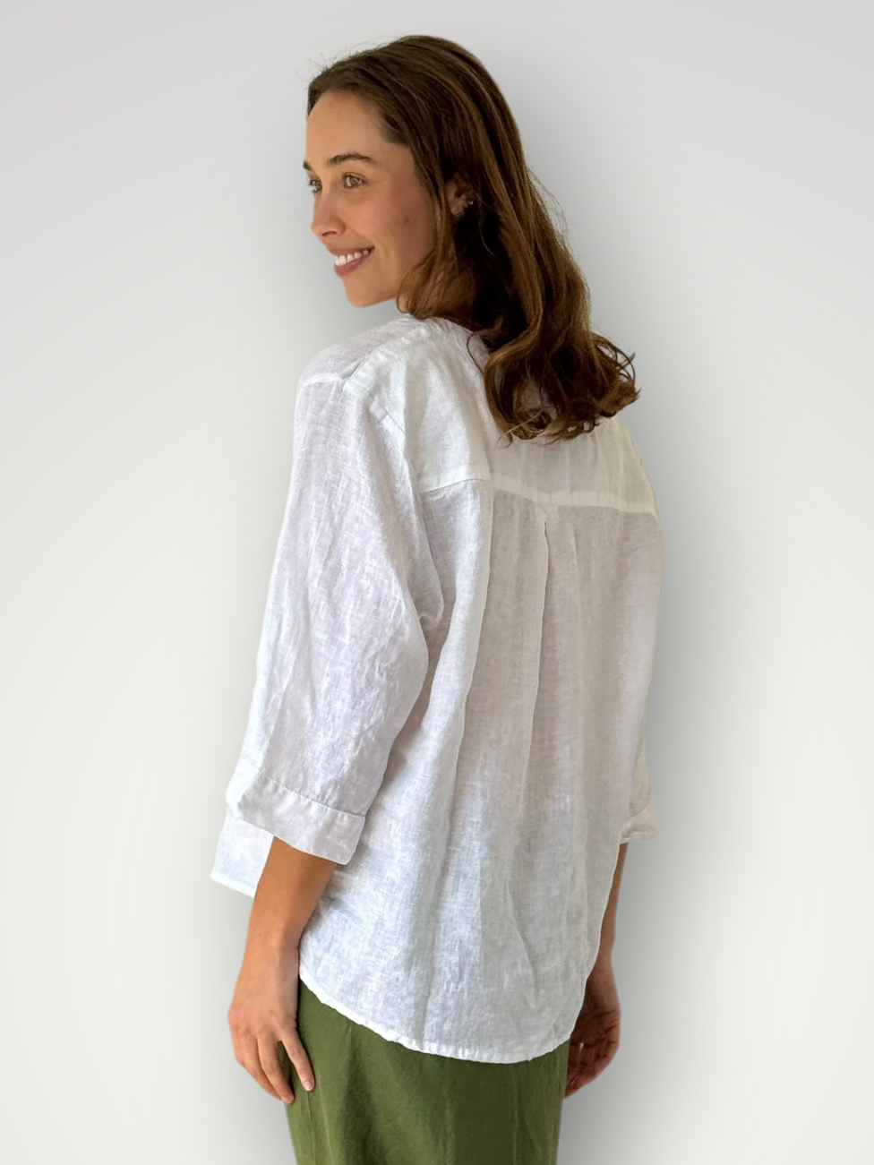 raine shirt - white linen Apparel