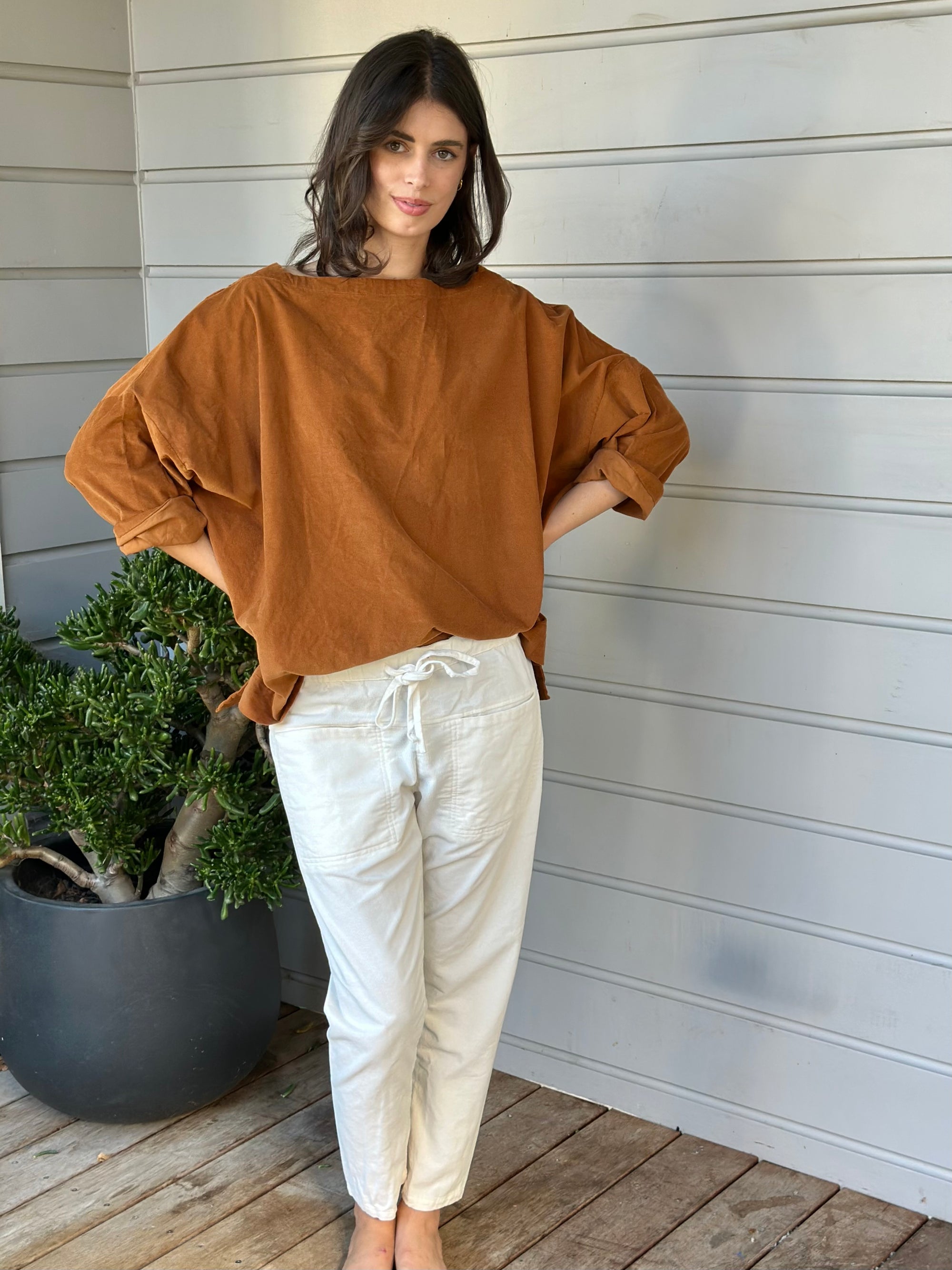 avril top - caramel cord Apparel