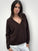 hazel cashmere v neck -chocolate General