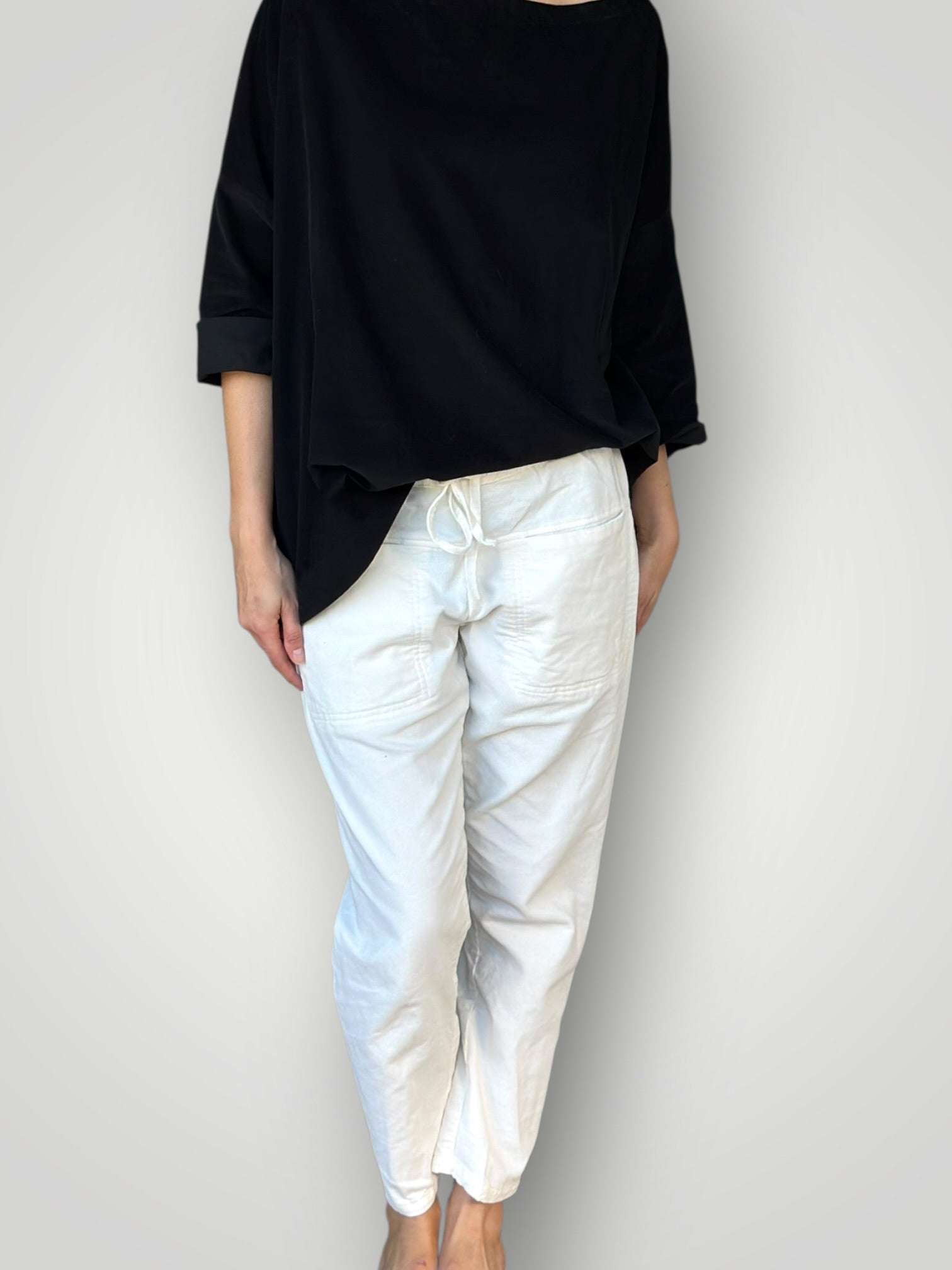 dylan pant-chalk twill cotton Apparel