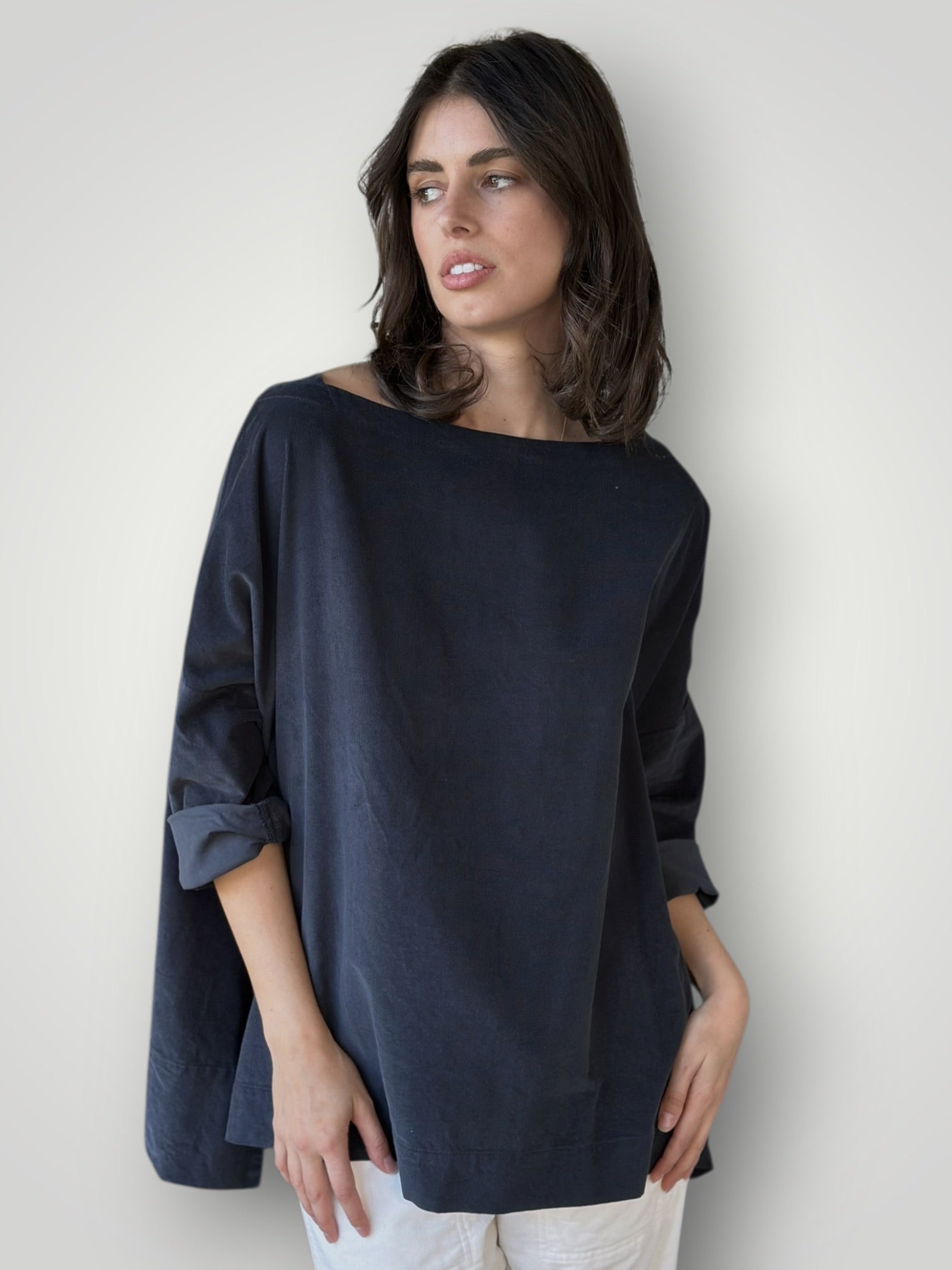 avril top -charcoal cord Apparel