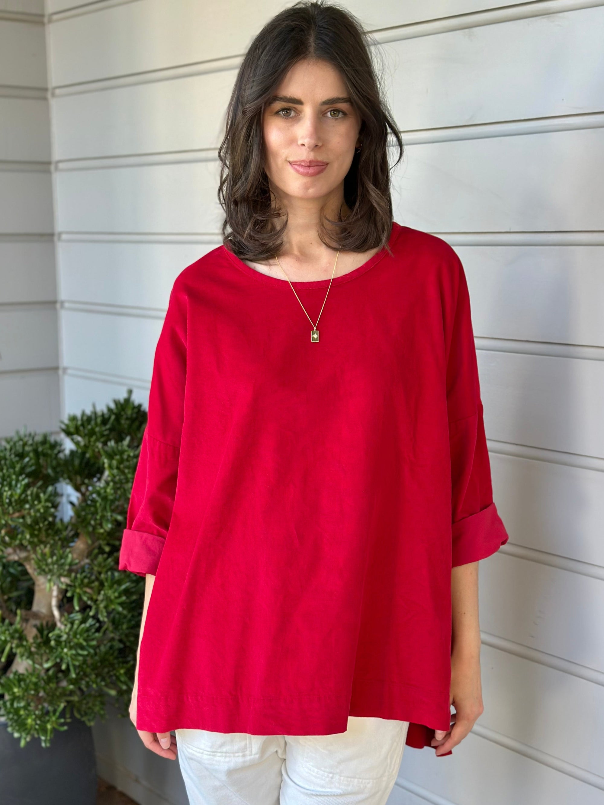 hunter top - winter red cord Apparel