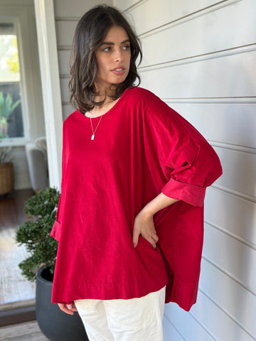 hunter top - winter red cord Apparel