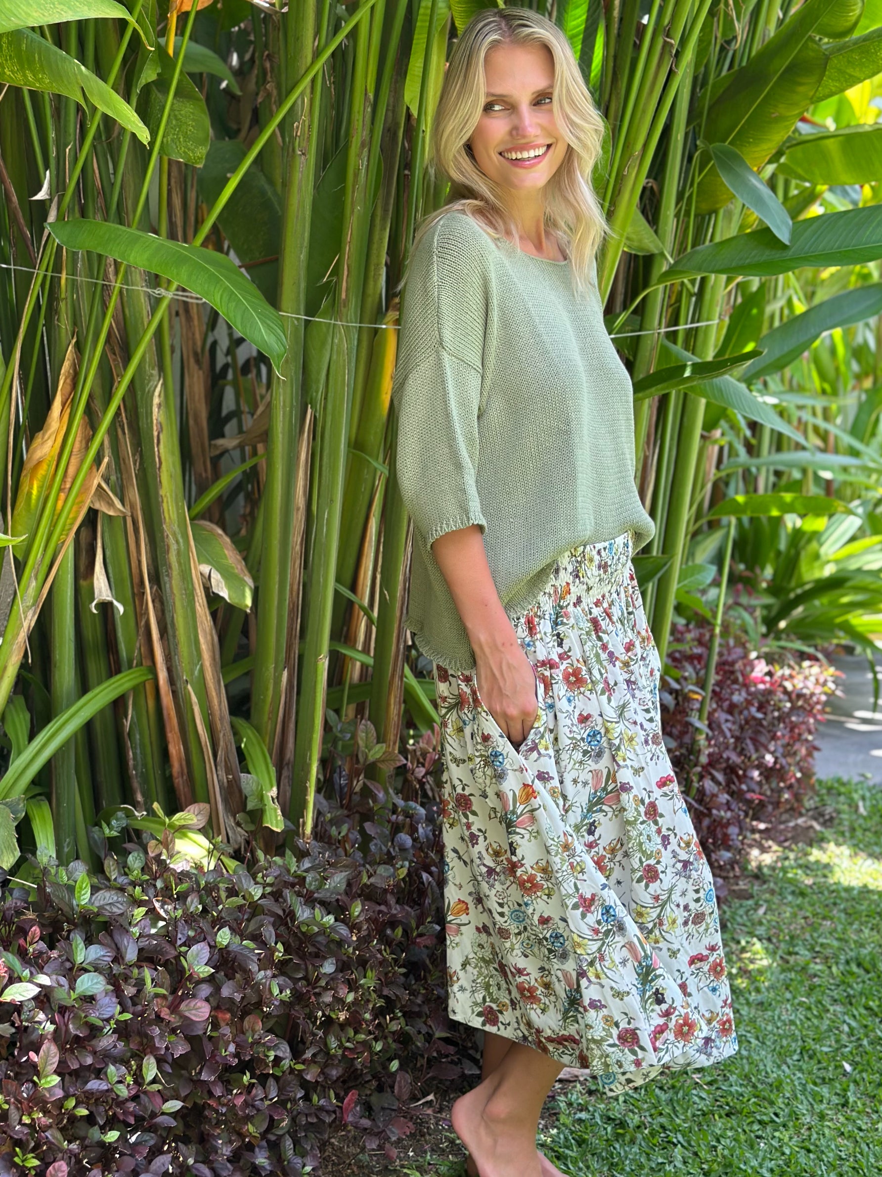 lola skirt - flower garden Apparel