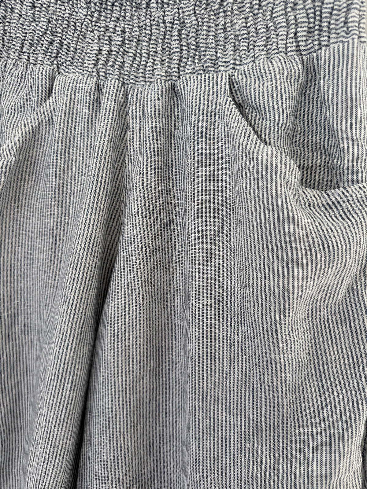 jackie pant - fine grey stripe linen Apparel
