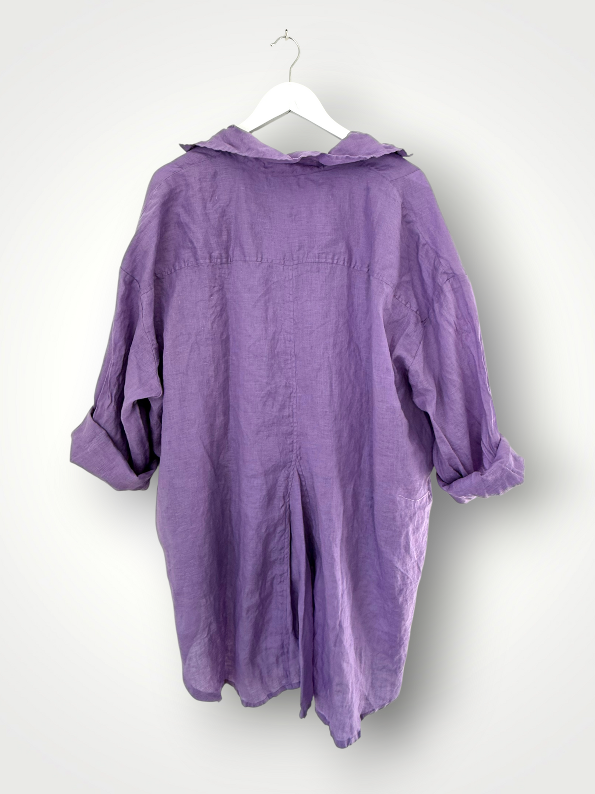 megan shirt - lilac linen Apparel